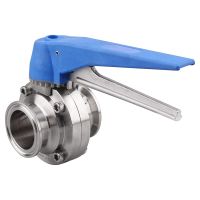 2X Butterfly Valve with Blue Trigger Handle Stainless Steel 304 -Clamp (1.5 Inch Clamp Butterfly Valve)