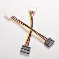 2pcs/lot 4 Pin IDE Molex to 15 Pin Serial ATA SATA HDD Hard Drive Power Adapter Cables