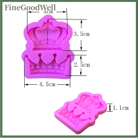 FineGoodWell มงกุฎจาก Princess Queen 3D ซิลิโคนแม่พิมพ์ fondant cake Cupcake ตกแต่งเครื่องมือ