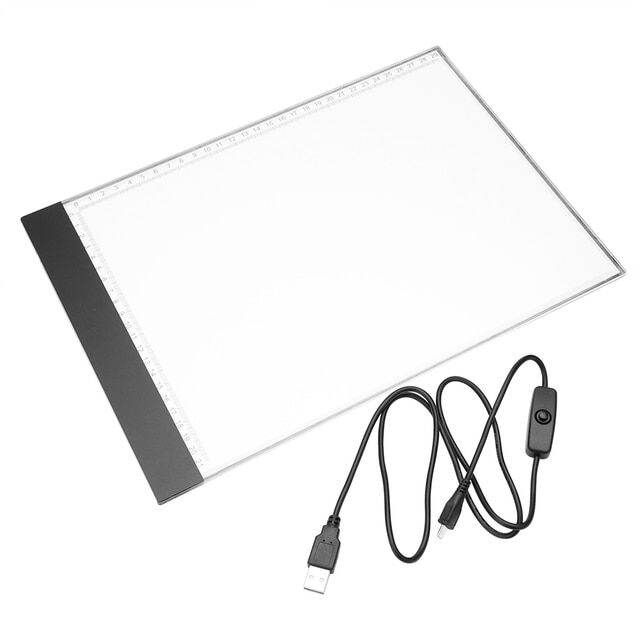 A4 Ultra Thin LED Digital Graphic Tablet Art Stencil Drawing Board Copy