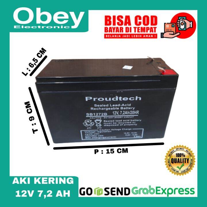 Aki kering 12v 7.2Ah/ Aki kering 12 volt 7,2 ampere | Lazada Indonesia