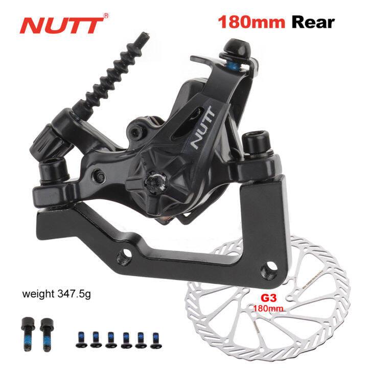 nutt-mechanical-ดิสก์เบรกสำหรับ-mtb-จักรยานด้านหน้าและด้านหลังคาลิปเปอร์เบรค-bmx-ชิ้นส่วนจักรยานเสือภูเขา160มิลลิเมตร180มิลลิเมตร