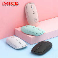 IMICE2.4G เมาส์ปิดเสียงไร้สายแบบชาร์จได้ของขวัญสำนักงานธุรกิจ 4 เมาส์สำหรับเล่นเกมที่สำคัญ