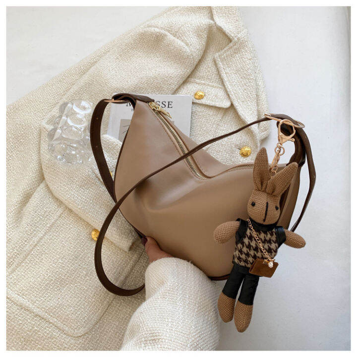 Korean Fashion Shoulder Bag for Women Casual Elegant Sling Bag Leather
