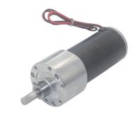 รีดักชั่นเกียร์มอเตอร์กระปุกท่อโลหะแรงบิดสูง DC 12V 24V