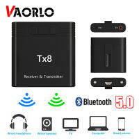 VAORLO TX8 2 IN 1 5.0บลูทูธอะแดปเตอร์รับส่งสัญญาณไร้สาย Oneness สำหรับทีวีชุดอุปกรณ์ติดรถยนต์ PC ไฮไฟสเตอริโอเสียง3.5มิลลิเมตร AUX แจ็ค