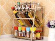 Kệ gia vị nhà bếp cao cấp INOX 304 láp 2,8 ly - dài ngang 40cm