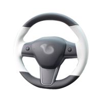 PU Auto Steering Wheel Cover Hand- on Wrap Fit for Model 3 Model Y Replacement Parts Accessories