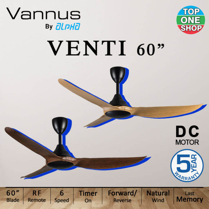 Alpha Vannus Venti 60 Inches h DC Motor Remote Control Ceiling Fan Lazada