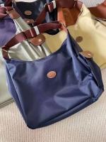 100% original longchamp le pliage messenger bag hobo bag waterproof nylon messenger bag  shopping bag shoulder bag Casual women bag Navy blue color