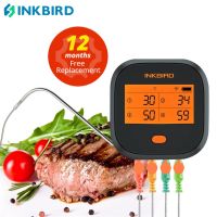 INKBIRD IBBQ-4T Wi-Fi Meat Digital Thermometer Rainproof Magnetic Alarm Thermometer for Kitchen Smoker Grilling with 4 Probes