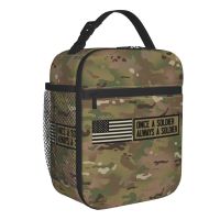 hot【cw】 Once A Insulated School Camo Camouflage Thermal Cooler Bento Children