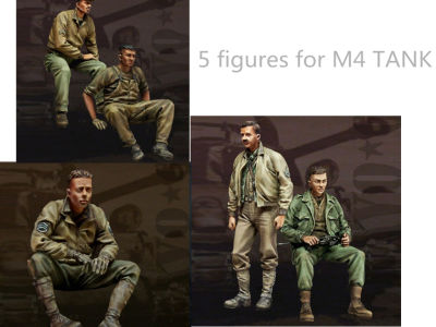 135 Resin Figure Model kits 5 figures Unassambled Unpainted C501