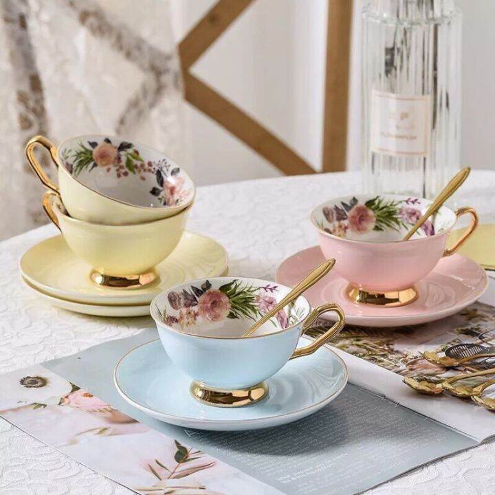 Royal Rose Tea Cups Set Color Pastel New Bone China Tea 1 piece cup and