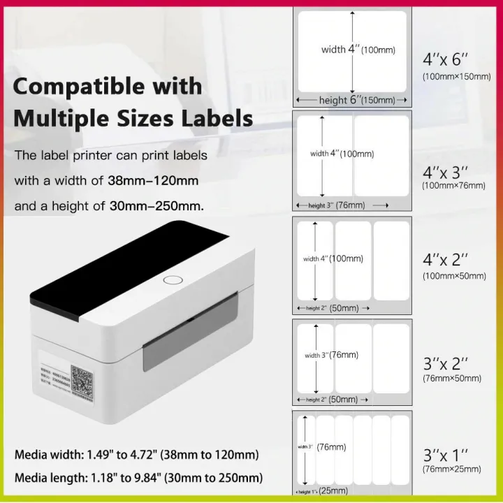 สติกเกอร์เครื่องพิมพ์ฉลากเครื่องพิมพ์ใบเสร็จ-wifi-แบบเทอร์มอลบลูทูธตั้งโต๊ะขนาด4นิ้วเครื่องพิมพ์บาร์โค้ดฉลากจัดส่งสินค้าสำหรับป้ายด่วน