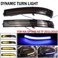 Flowing LED Turn Signal Light Side Mirror Dynamic Repeater Blinker Yellow White For Kia Optima K5 TF 2011 2012 2013 2014 2015