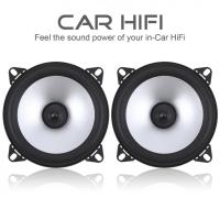 2Pcs 4นิ้ว60W 2 Way Car Coaxial Speaker ประตูรถยนต์เครื่องเสียงรถยนต์สเตอริโอ Full Range ความถี่ Hifi Loud Speakers