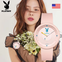 [100% ของแท้] PLAYBOY นาฬิกาผู้หญิง สายซิลิโคน 2023ใหม่ LED กันน้ำ  ของแท้ casual นาฬิกาแฟชั่น