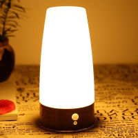 NEW Warm Light LED Table Lamp with PIR Motion Sensor Battery Operated Motion Sensor Table Night Light