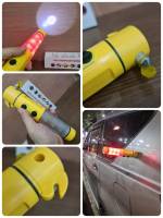 ไฟฉายทุบกระจกมีมีดตัดเข็มขัดนิรภัยในตัว 6in1 LED FLASHLIGHT FOR AUTO-USED