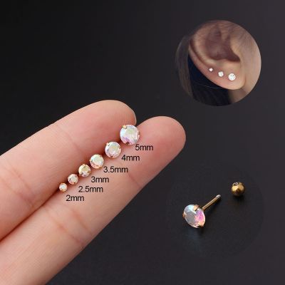 Stainless Steel Earrings Women Stainless Steel Mini Earrings - 1piece 2-5mm Color - Aliexpress