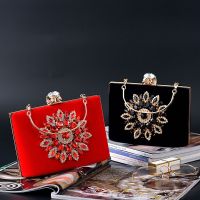 Hot selling Womens new temperament dinner bag wedding banquet celebrity clutch dress cheongsam retro square