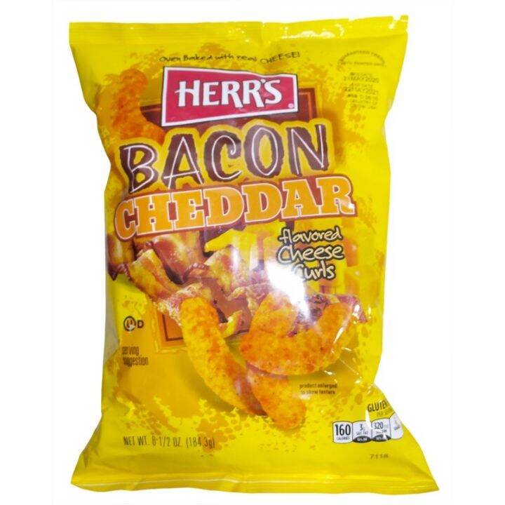 Herr’s Bacon Cheddar Flavored Cheese Curls 184.3 grams | Lazada PH