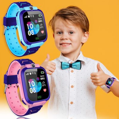 ZZOOI Kids Smart Watch Touch Screen Two Way Hands Free Intercom SOS Emergency Call LBS Location HD Photography Telephone Watches