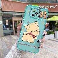 Chenyyka เคสสำหรับ Xiaomi MI Poco X3 NFC Poco X3 Pro เคสซิลิโคนฝาปิดเต็มกรอบเคสป้องกันกล้องทรงสี่เหลี่ยมลายการ์ตูนวินนี่เดอะพูห์กันกระแทกดีไซน์ใหม่