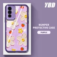 YBD【ด้วยเลนส์ฟิล์ม】เคสโทรศัพท์ Vivo V23E 5G V23E 4G Y75 4G S10E โทรศัพท์กรณีซิลิโคนภาพวาดสีน้ำมันดอกไม้รูปแบบสาวสไตล์โทรศัพท์กรณี