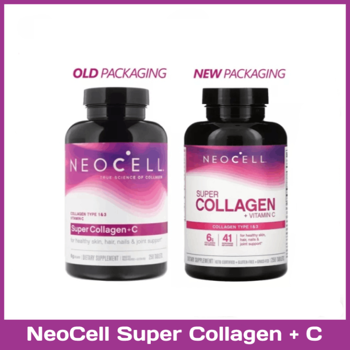 Authentic NeoCell Super Collagen + Vitamin C & Collagen Type 1 & 3, 250