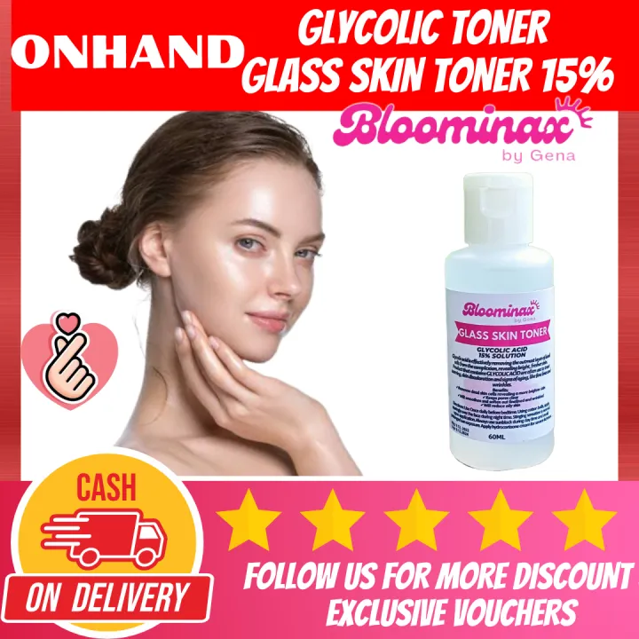 BLOOMINAX GLYCOLIC TONER 60ML FOR glass skin face/Glycolic Acid, Pore
