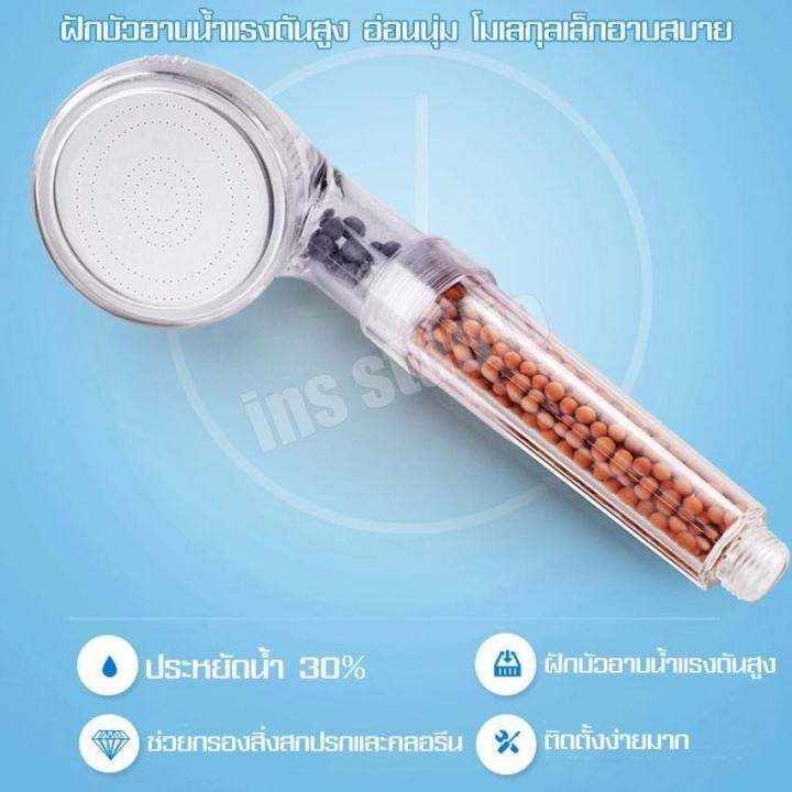 high-pressure-shower-head-ฝักบัวอาบน้ำ-ชุดฝักบัวอาบน้ำ-ฝักบัวเกาหลี-ฝักบัวพร้อมสายประกอบ-ฝักบัวอาบน้ำแรงดันสูง-ฝักบัวสปา-ฝักบัวหิน-ฝักบัว-shower-head-set-ชุดฝักบัว-ฝักบัวแรงดันสูงของแท้-shower-head-ฝั