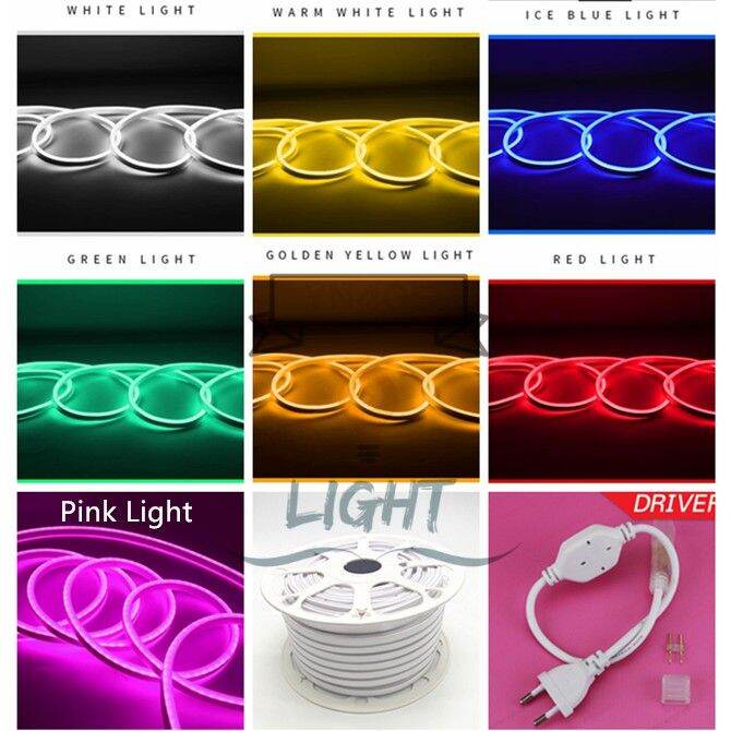 ไฟเส้นled-neon-flexible-light-220vดัดงอได้-ปลั๊กขายแยก-สั่งพร้อมปลั๊กเสียบไฟบ้านได้เลย-กันน้ำทนทาน-ไฟตกแต่งให้ดูหรูหรา