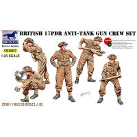 ชุดตัวต่อชุดประกอบโมเดลลูกเรือต่อต้านรถถัง17 Pdr 1/35 CB35087 Bronco