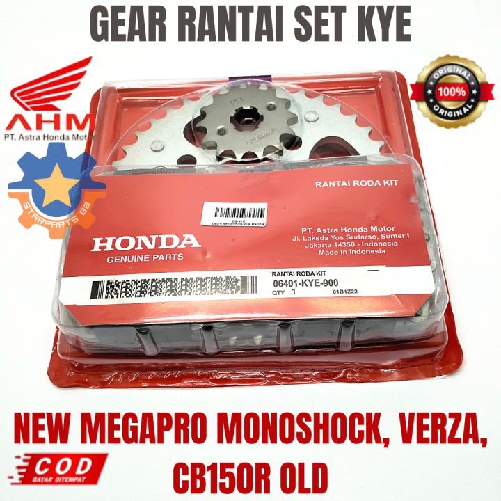 GEAR RANTAI SET KYE MOTOR HONDA NEW MEGAPRO MONOSHOCK VERZA CB150R OLD