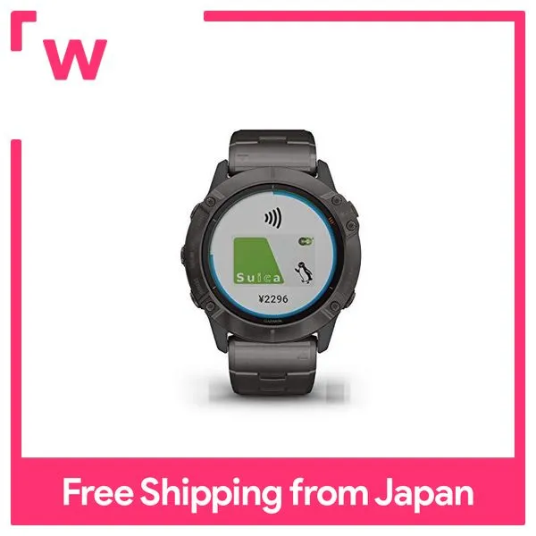 Garmin fenix 6X Pro Dual Power Ti Black DLC Titanium band 010