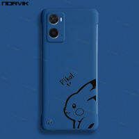 NORVIK ภาพยนตร์การ์ตูนน่ารักเคสโทรศัพท์สีฟ้าไร้ขอบลาย Pika สำหรับ A78 A98 OPPO A58 Reno 10 8 8Z 7Z 7ค้นหา X5 A55 6 5 2 2Z 2F A31 Pro Plus 4G 5G N11-2เคสฝาหลังสร้างสรรค์