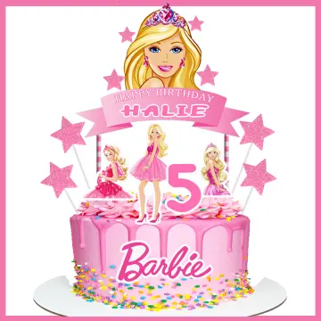 Buy Barbie Cake Topper/kids Birthday/girls Theme/cake  Decoration/personalised Name &age Online in India - Etsy