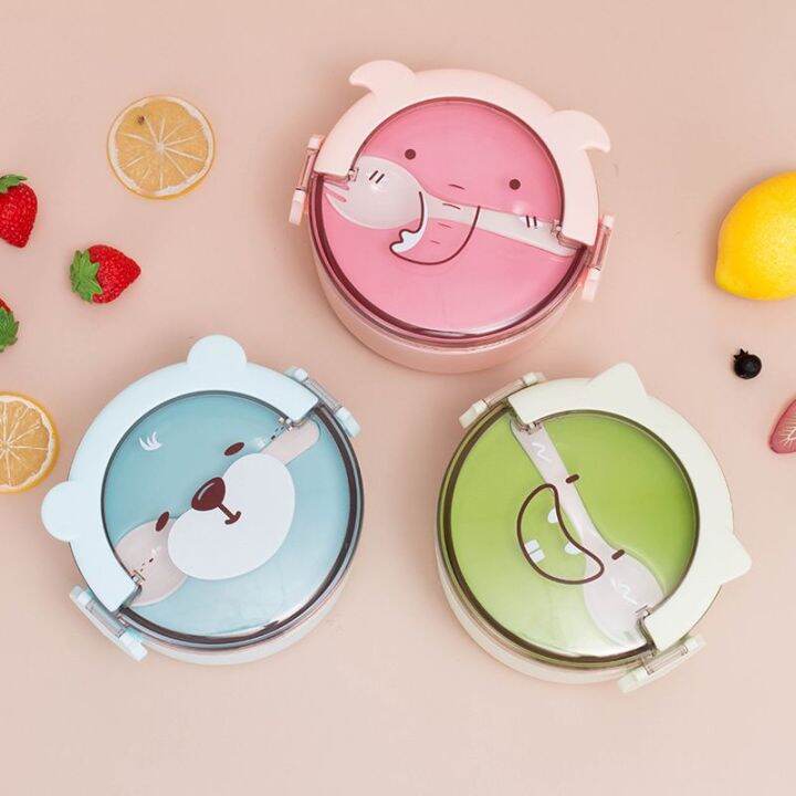 Lunch Box Keep Warm Healthy Material Cute Kids Student Food Container
