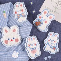 Chenille Bunny Embroidery Cartoon Cute Rabbit Patch Badge Clothing Accessories Hat Decoration DIY Embroidery Stickers Patches Haberdashery