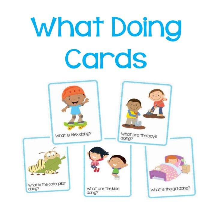 What Doing Questions Flash Cards Speech Therapy Occupational Therapy ...