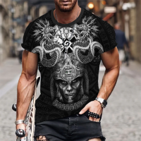 Summer T-Shirt For Men Clothing 3D Mexico Ethnic Tops Tees Aztecs Printed Pattern Shirts Hip Hop Streetwear Oversized T shirt