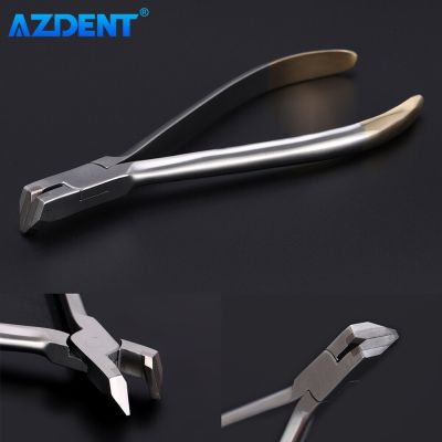 AZDENT คีมตัดอุปกรณ์จัดฟันสำหรับทันตแพทย์อุปกรณ์แต่งหน้าสแตนเลสสตีลคีมตัดอุปกรณ์การทำฟันแปรงชุด