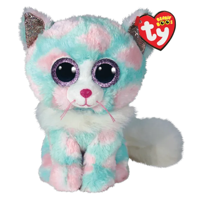 New Ty Beanie Boos Opal Fluffy White Tail Beautiful Cat Cute Shiny Pink  Eyes Super Soft Children's Plush Toy Birthday Gift 15cm | Lazada PH