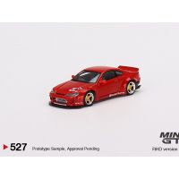 MINIGT 1:64 Silvia S15 Rocket Bunny Red alloy car model RHD MGT 527 Die-Cast Vehicles