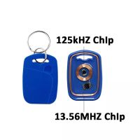 5 Pcs IC + ID RFID Dual 125Khz And 13.56Mhz Keyfobs EM4100 S50 Chip Smart Card Token Key Fob Ring Access Control Household Security Systems