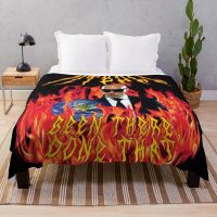 Ready Stock heavy metal pitbull with flames Throw Blanket Luxury Designer Blanket Multi-Purpose