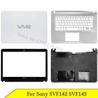 ใหม่บานพับด้านล่าง SVF142เคสสำหรับ Sony SVF143ที่ Svf143a1qt Svf14326scw ไม่ Lcd แบบสัมผัสฝาหลังแผ่นกระดานฝาปิดโน้ตบุคที่หุ้มสีขาว