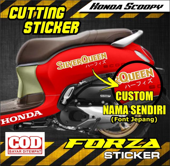 [STICKER UNIK] STICKER CUTTING BODY MOTOR SCOOPY/TULISAN SILVERQUEEN ...